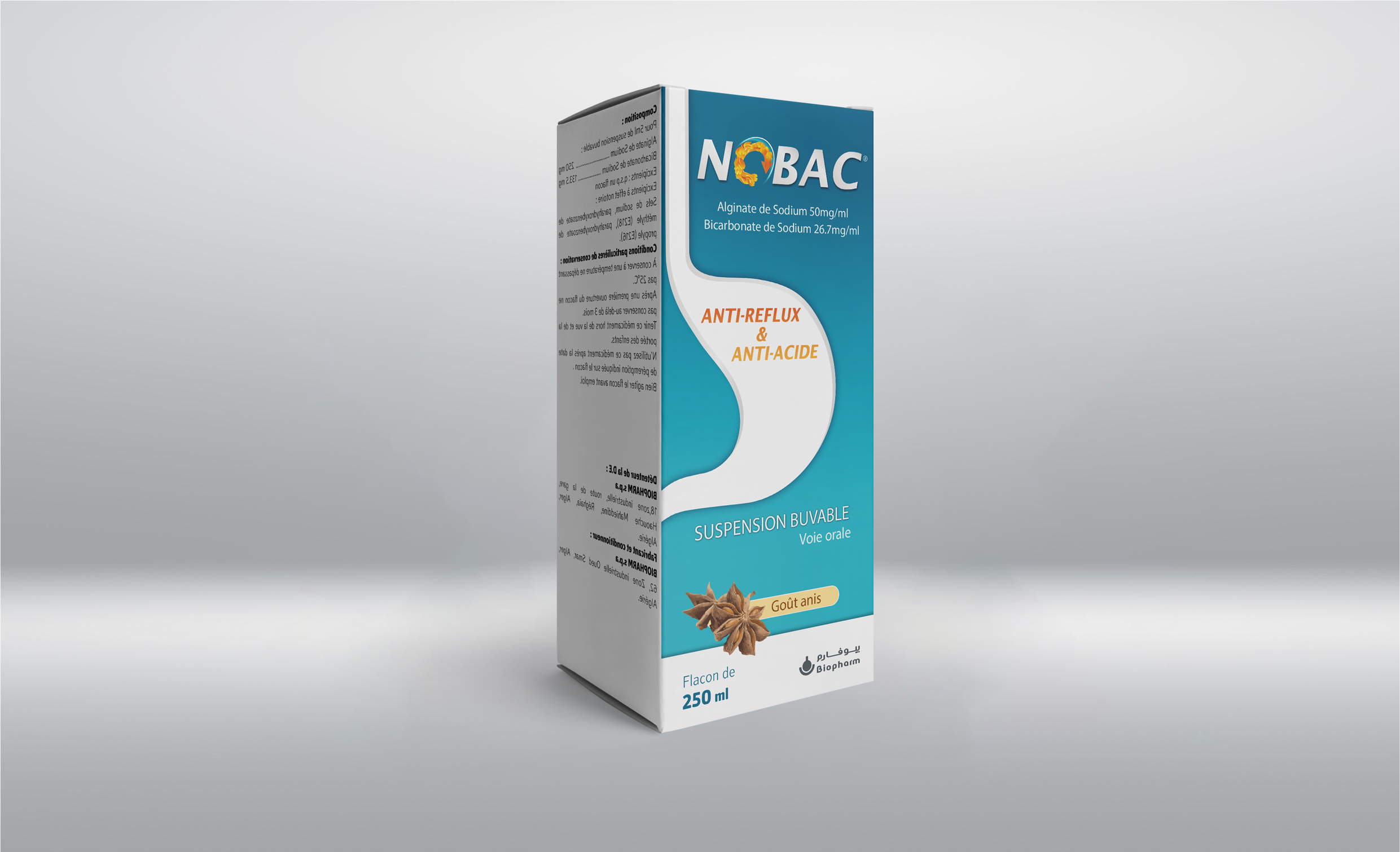 Nobac® adulte goût anis 250 ml