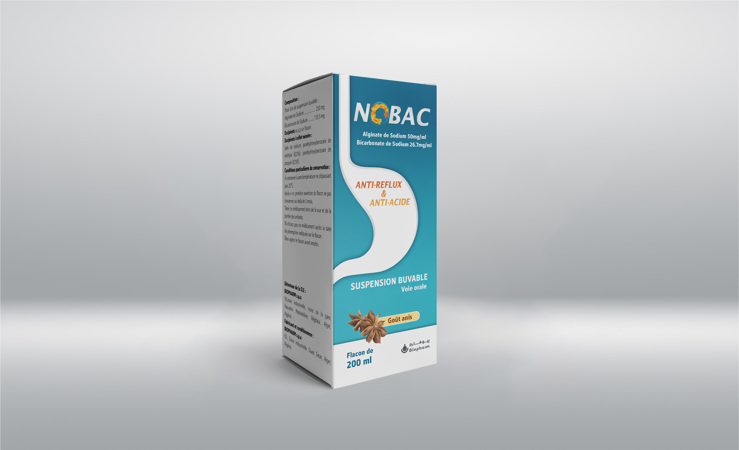 Nobac® adulte goût anis 200ml